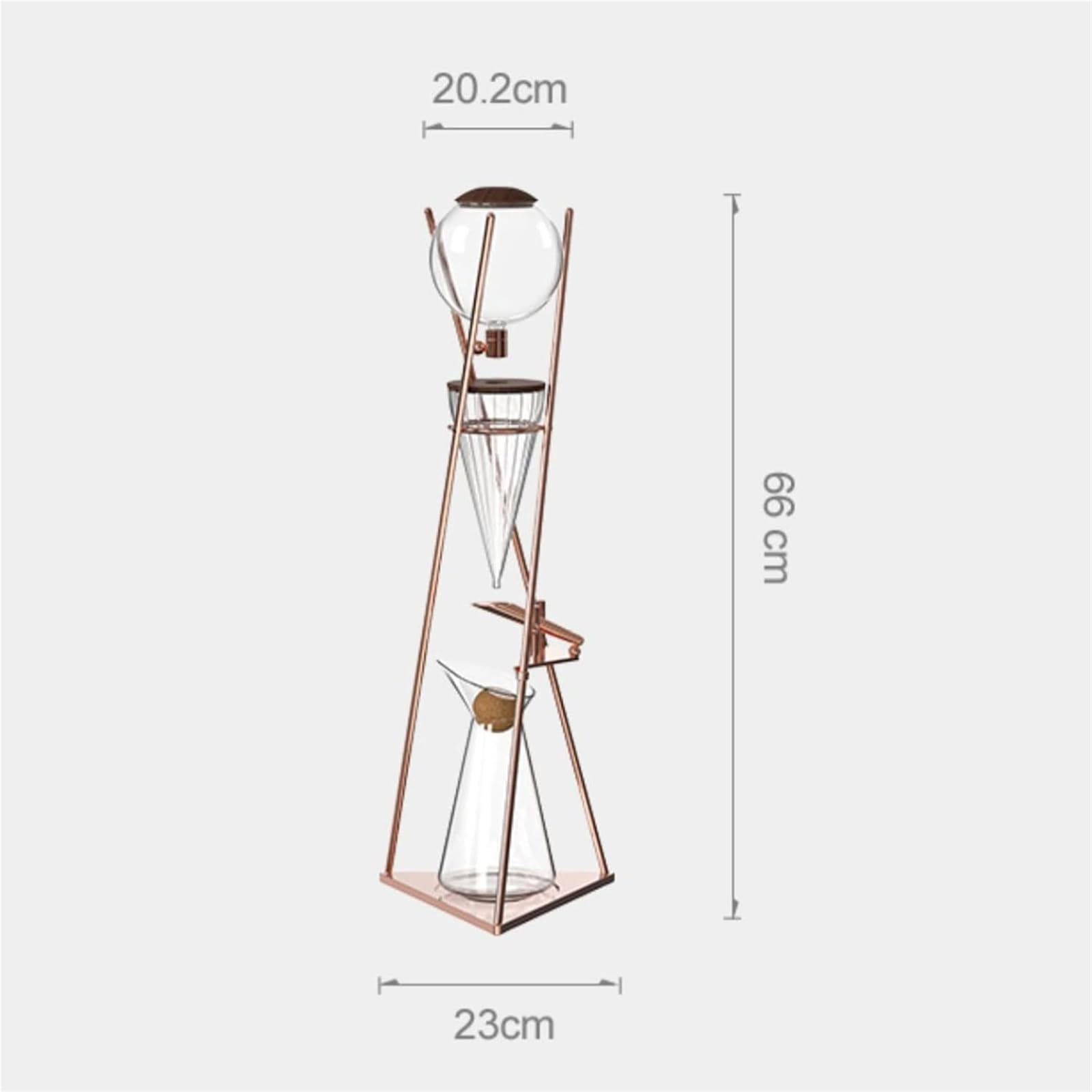 Cafetera Helada De 800 Ml, Torre De Café Frío, Goteador De Velocidad Ajustable, Con Soporte De Acero Inoxidable, Rinde De 6 A 8 Tazas, For El Hogar, Cafetería