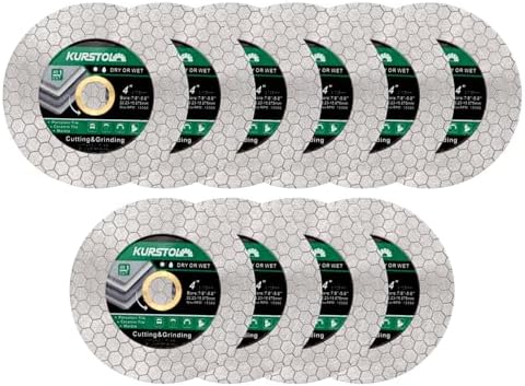 KURSTOL Tile Diamond Saw Blade - 115mm Dual-Purpose Diamond Cutting Disc,Angel Grinder Blade Arbor 22-16mm for Cutting and Grinding Ceramic Tiles,Porcelain,Granite,Marble