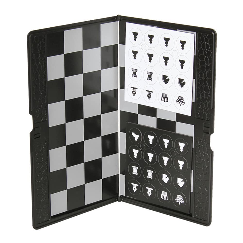 Zestaw szachów Trave, 19 x 14 x 1 magnetyczny zestaw szachów turystycznych składana szachownica z magnetycznymi szachami, przenośne zestawy szachownic turystycznych