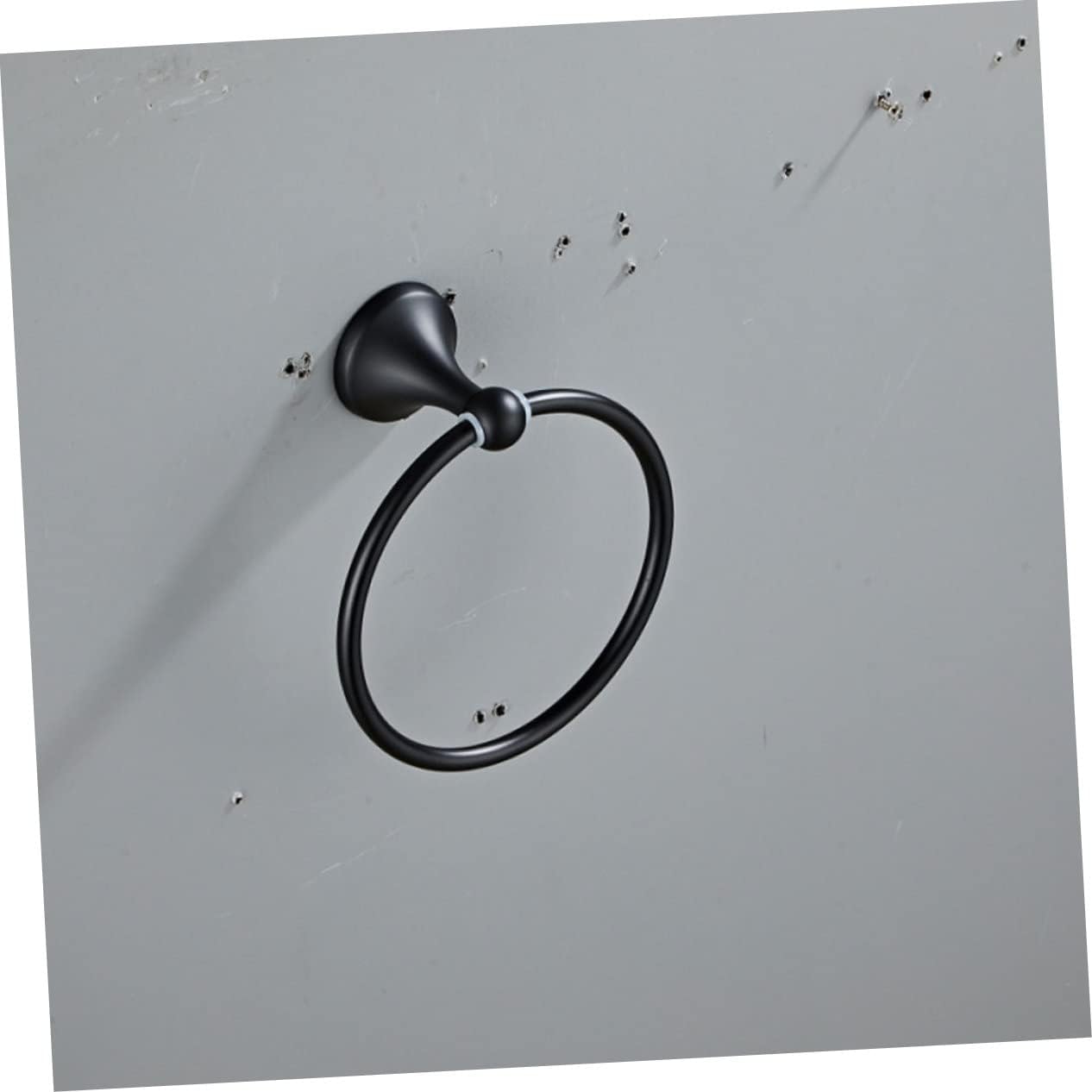 Balacoo 1Set Black Towel Rack Accessory Stainless Steel Wall Mount Towel Ring for Bathroom Space Saving Design for Kitchen Bedroom and Guest Room
