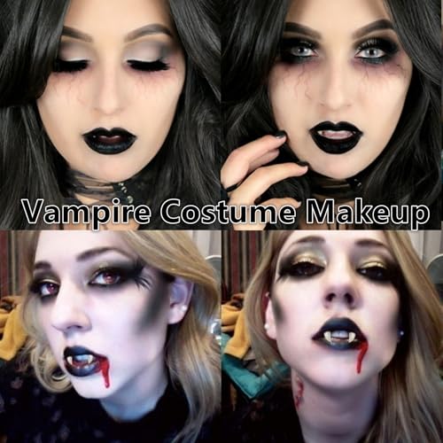 image for Go Ho Vampire Fangs Teeth and Fake Blood Makeup,Sticky Edible Blood,Bl