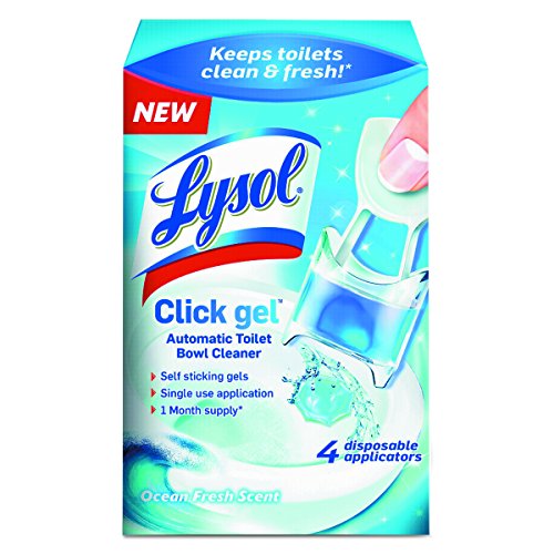 LYSOL Brand 92918CT Click Gel Automatic Toilet Bowl Cleaner, Ocean Fresh, 0.17oz, Box of 4 (Case of 5 Boxes)