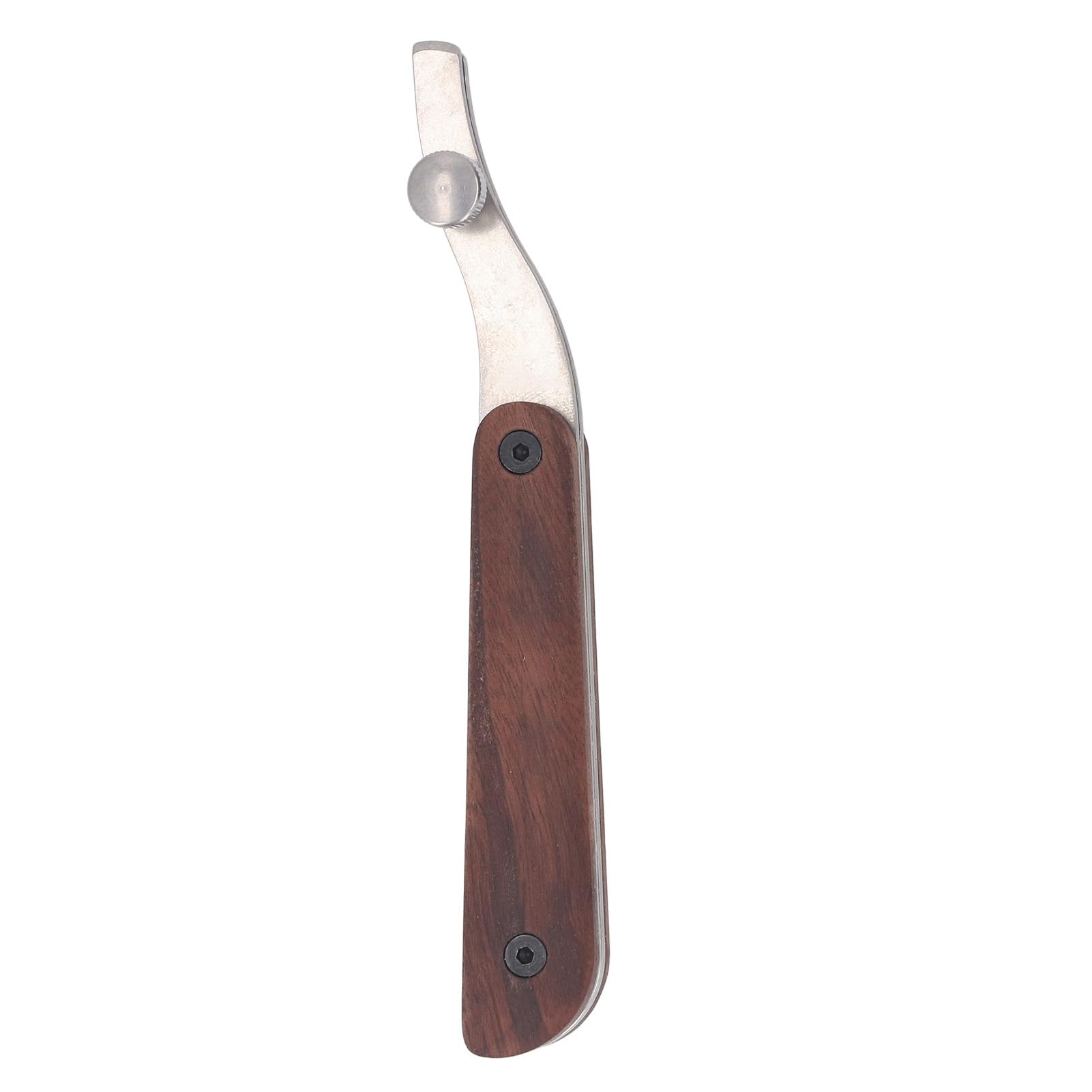 Creaser para bordes de cuero, herramienta de doblado de bordes de cuero, herramienta de costura de cuero de alta calidad, acero inoxidable 304, con elegante mango de madera, ideal para