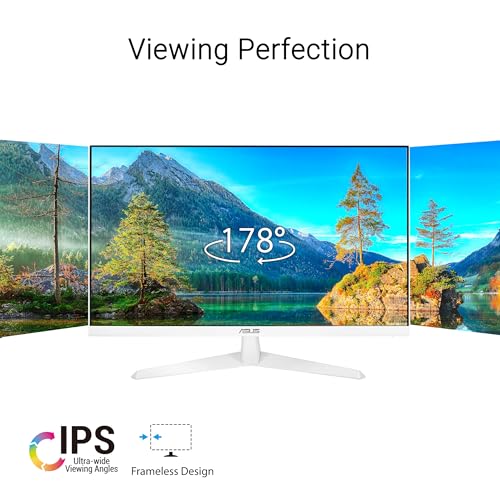Image of ASUS VY249HGR-W 24 Inch 1080P FHD IPS 120Hz Gaming Monitor, HDMI, VGA, Tilt