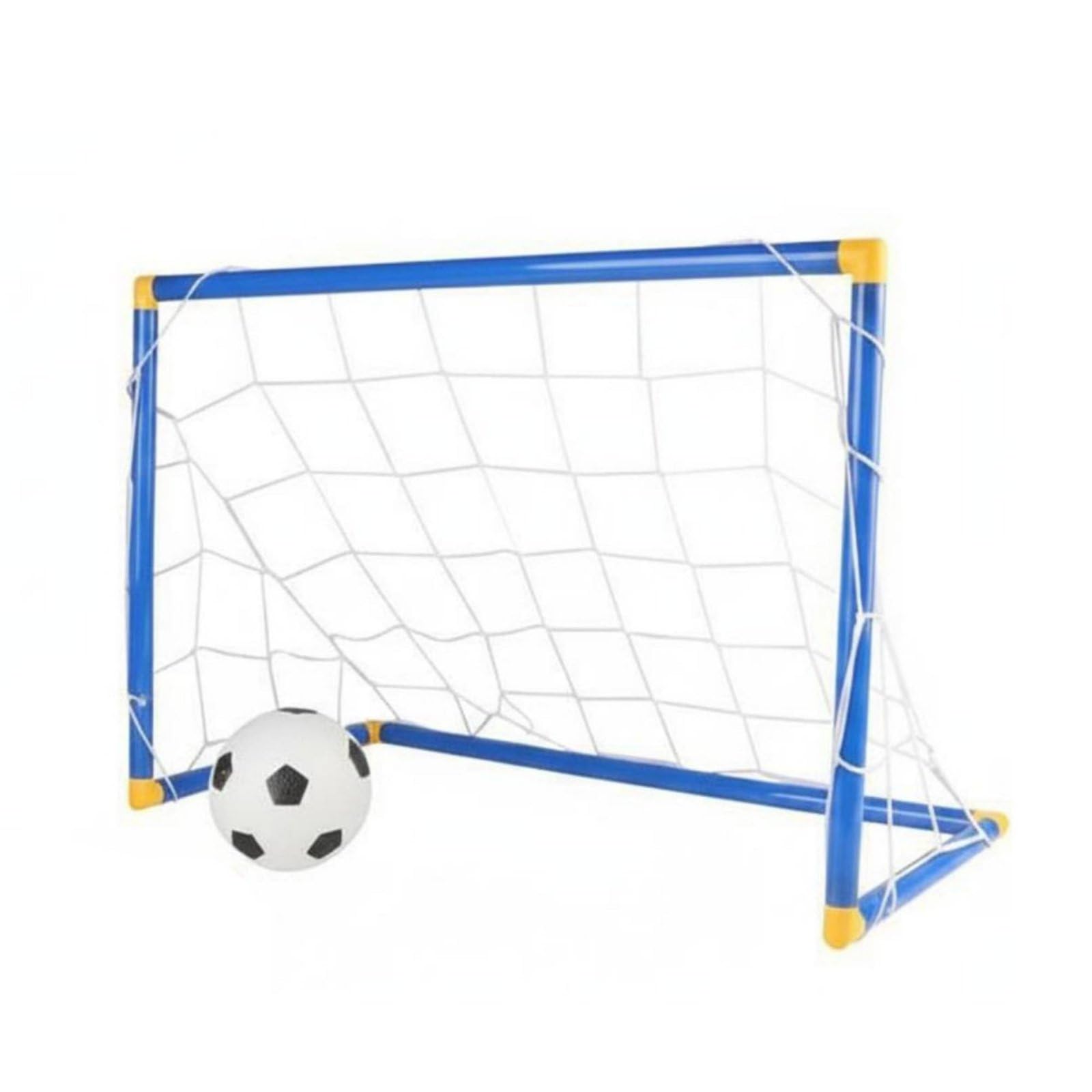 BNF® Easy Assembly Kids Soccer Goal Set Parent-Child Interaction Mini Soccer Goal Frame Stable Design Portable Football Net for Indoor, Backyard, Blue Frame-image-44