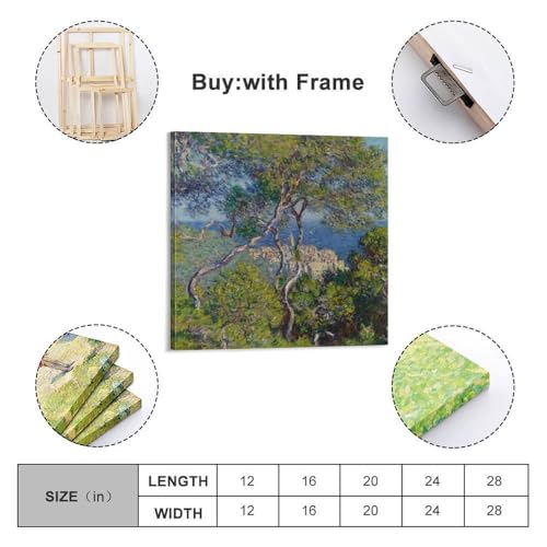 Impression sur toile Claude Monet Pins Cap d'Antibes 50x50 cm - 2