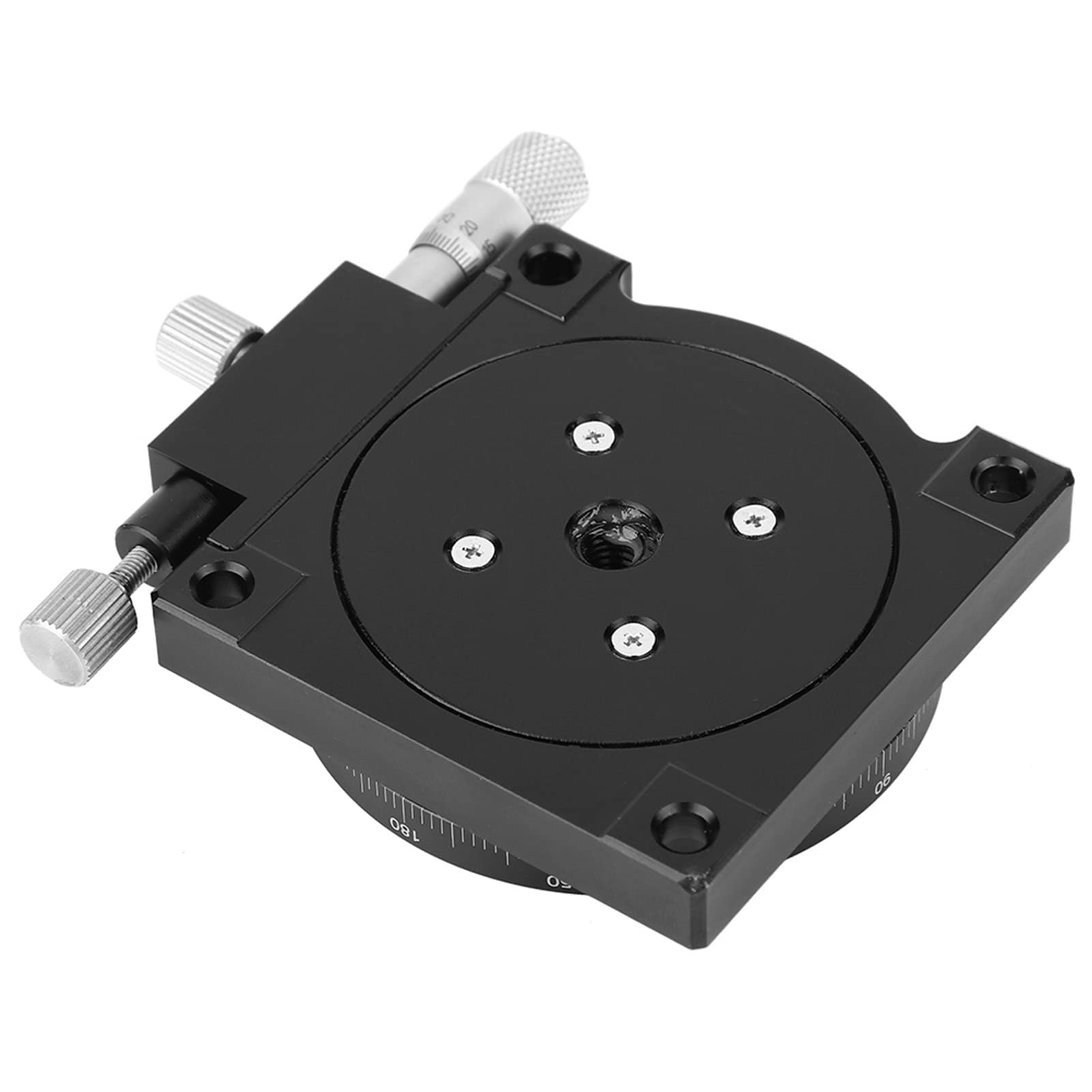 Mesa de Trabajo Óptica RS60-L 60x60mm Ejes R Etapa Lineal Ajuste Manual Plataforma de Rotación de Rodamientos Aleación