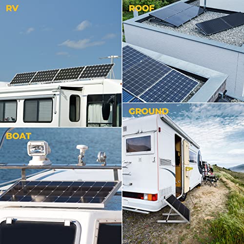 Image of BougeRV 41in Adjustable Solar Panel Tilt Mount Brackets with Foldable Tilt Legs, Solar Panel Mounting Support up to 180 200 300 Watt Solar Energy Panel for Roof, RV, Boat, and Off-Grid