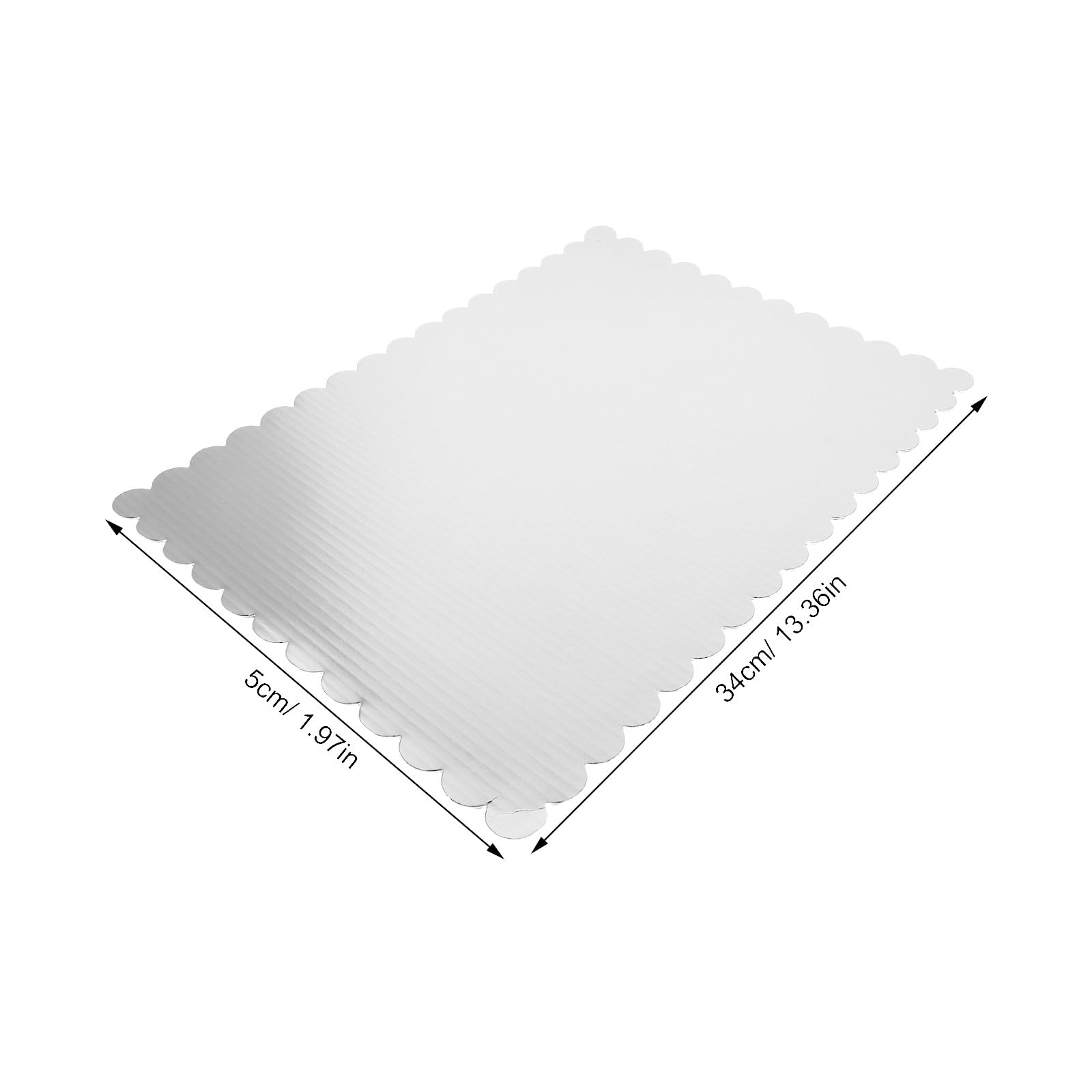 Garneck 20 Stück Weiße Rechteckige Tortenunterlagen aus Wellpappe mit Wellenrand 25 X 35,5cm 2mm Fettabweisend für Kommerzielles Backen und Präsentation