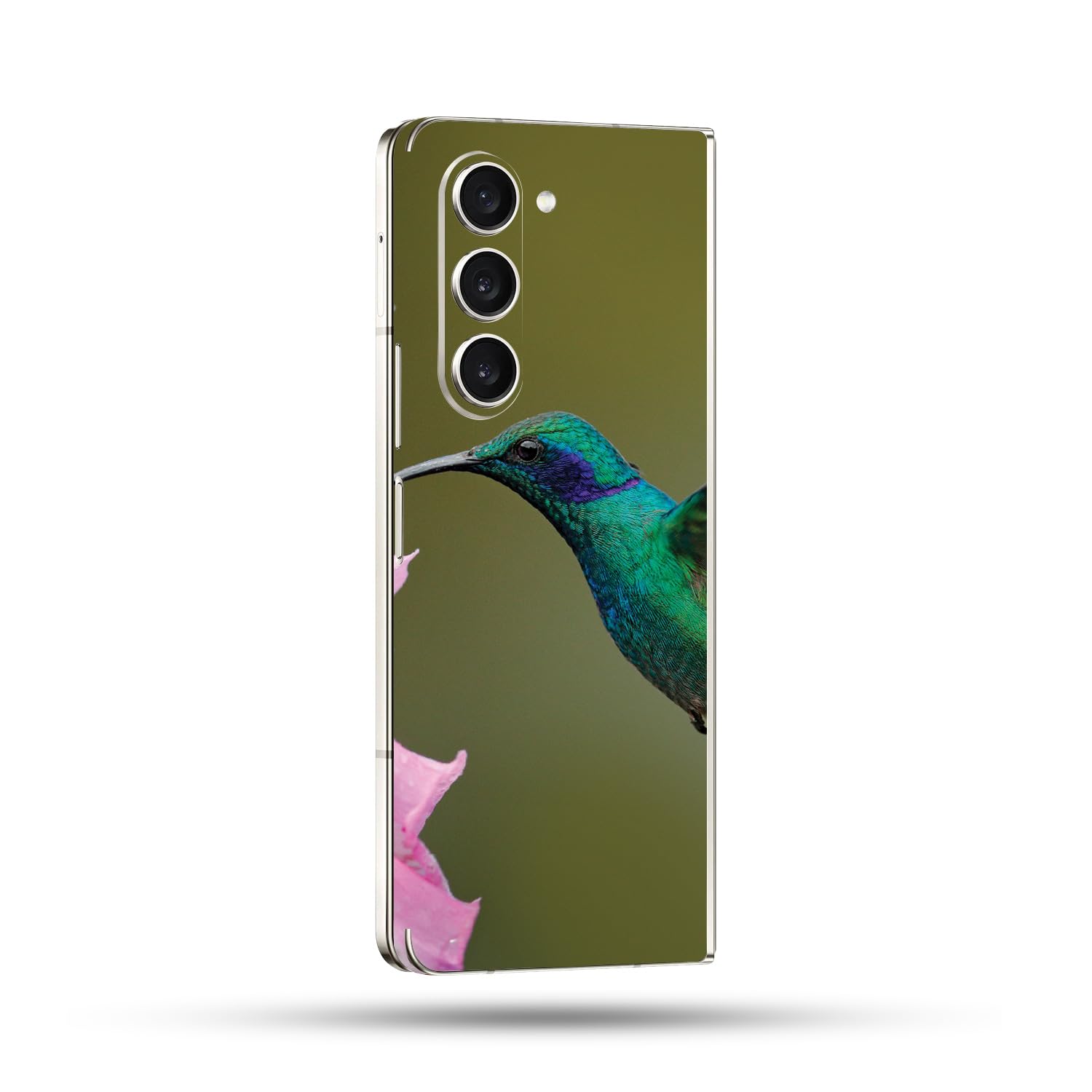 MightySkins Skin Compatible with Samsung Galaxy Z Fold 5 Full Wrap - Hummingbird | Protective, Durable, and Unique Vinyl Decal wrap Cover | Easy to Apply, Remove, and Change Styles | Made in The USA