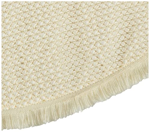 Sana Enterprises Our Crochet Non-Skid Vinyl Patio Outdoor Tablecloth Adds Elegance, Round , Ivory #TOP2