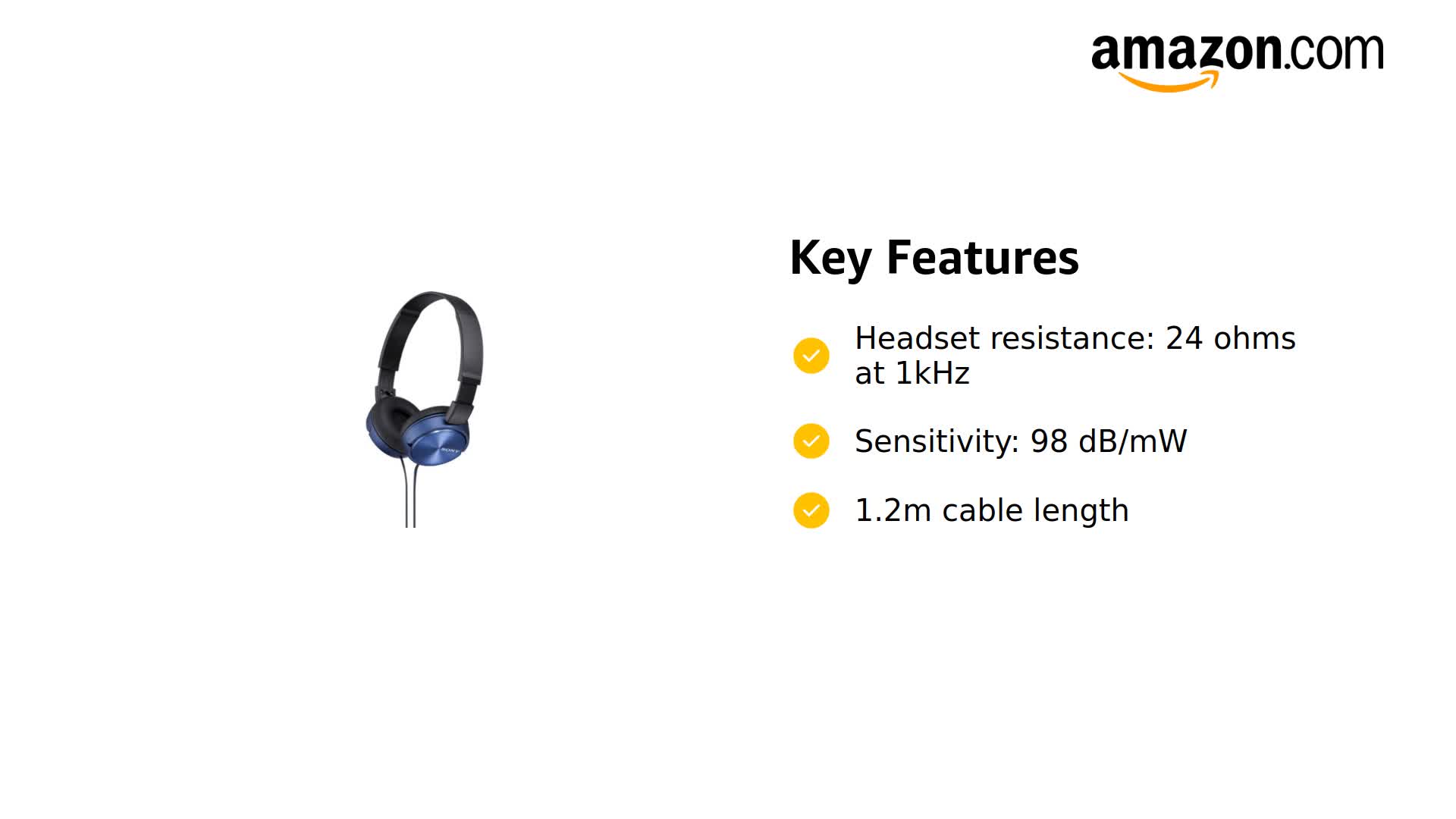 Amazon.com: Sony MDR-ZX310L Lifestyle Headphones - Blue : Electronics
