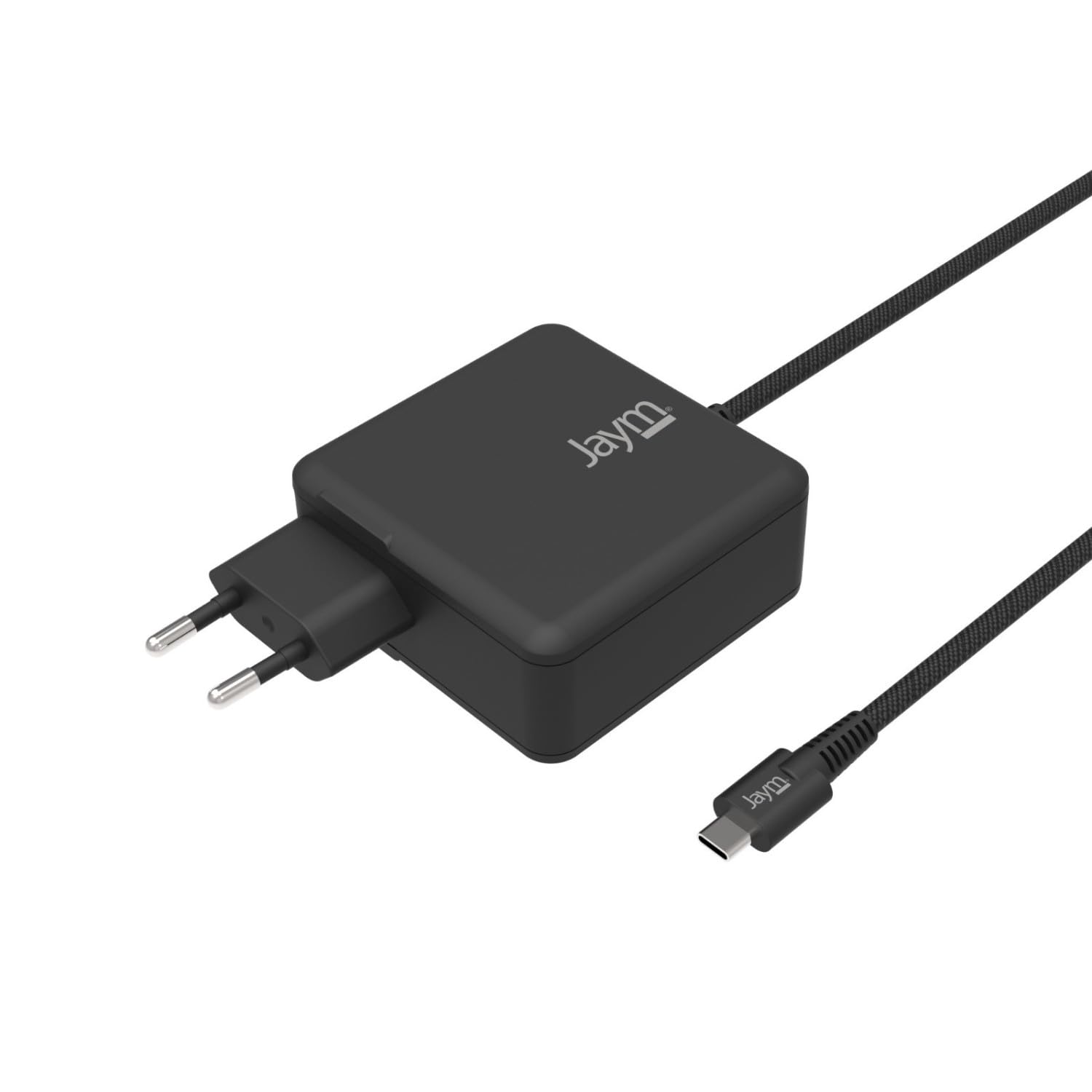 GaN - Cargador de red (100 W, ultrarrápido), USB-C PD & PPS, cable trenzado integrado de 2 m, compatible con MacBook Pro/Air, iPad Pro, iPhone 17/16 serie, Samsung Galaxy S26/S25 serie, PC Dell /HP