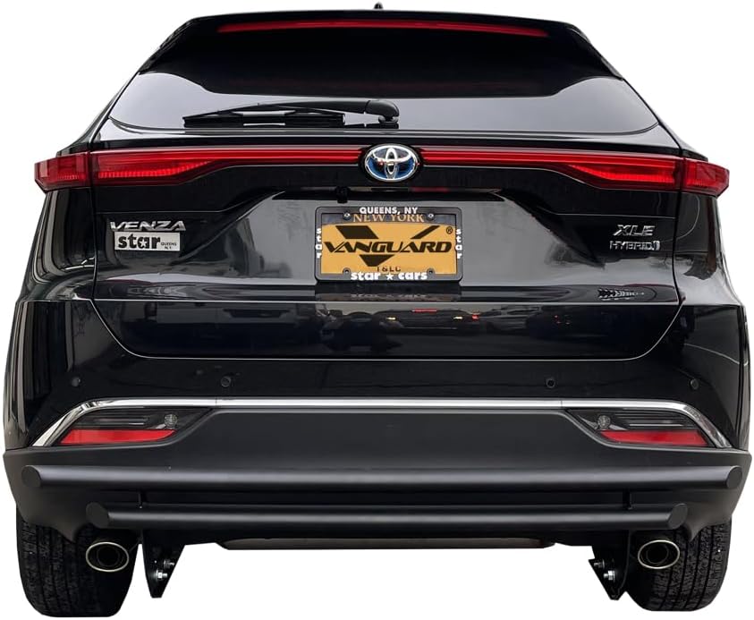 VANGUARD VGRBG-1291-1999BK Black Powdercoat Double Layer Rear Bumper Guard | Compatible with 19-26 Toyota RAV4 Excludes TRD Models
