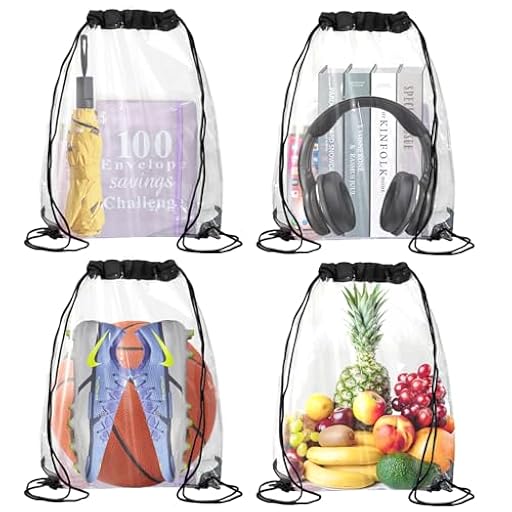 RAFIYU Mochila Transparente con Cordón y Bolsa de Deporte y Gimnasia Impermeable para Mochila Escolar, Viajes, Playa y Natación | Ya disponible en tu tienda friki favorita! En mundofriki.es!