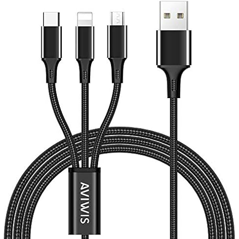 Cable de carga USB múltiple AVIWIS 3 en 1 Cover