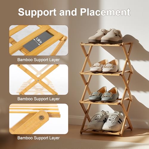 Foldable Compact Shoe Rack Organizer