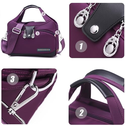 Soft Side Lightweight Underseat Tote Bag, Blaciokamith Multi-pocket Waterproof Anti Theft Handbag Crossbody4