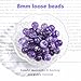 8mm Natural Amethyst Gemstone Round Loose Beads for Jewelry Making DIY Bracelets Necklace (45-48pcs/strand)