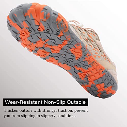 Image of L-RUN Hiking Water Shoes Womens Outdoor Summer Sneaker for Men Brown M US (Women 11.5, Men 10.5)=EU43
