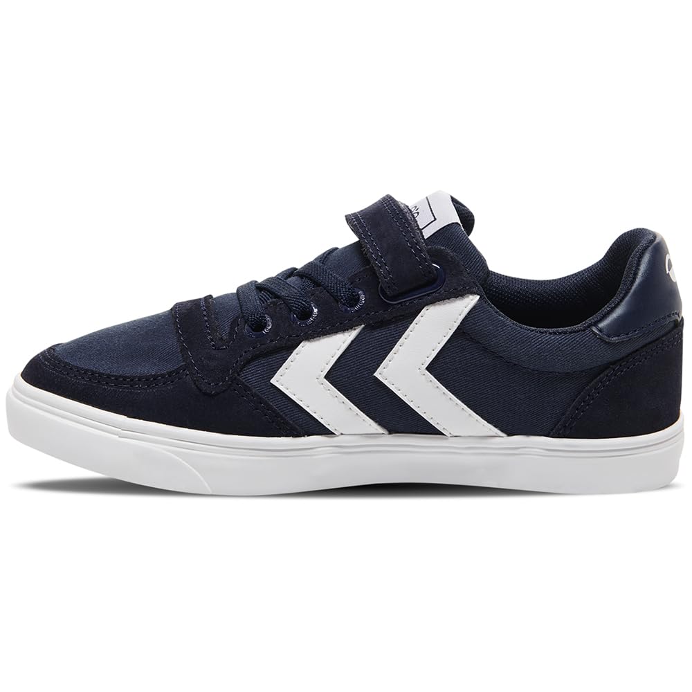 hummel Kids Slimmer Stadil Low Sneaker, Blue, Size 39