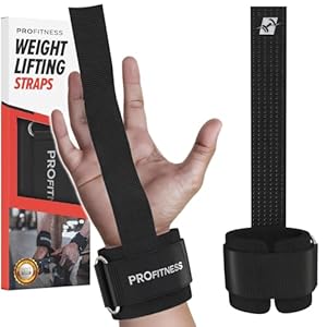 ProFitness Weight Lifting Straps – 10” Long Wrist Straps for Weightlifting – Padded Neoprene Lifting Straps Gym with Non Slip Silicone Grip Men and Women – Weightlifting Wrist Straps