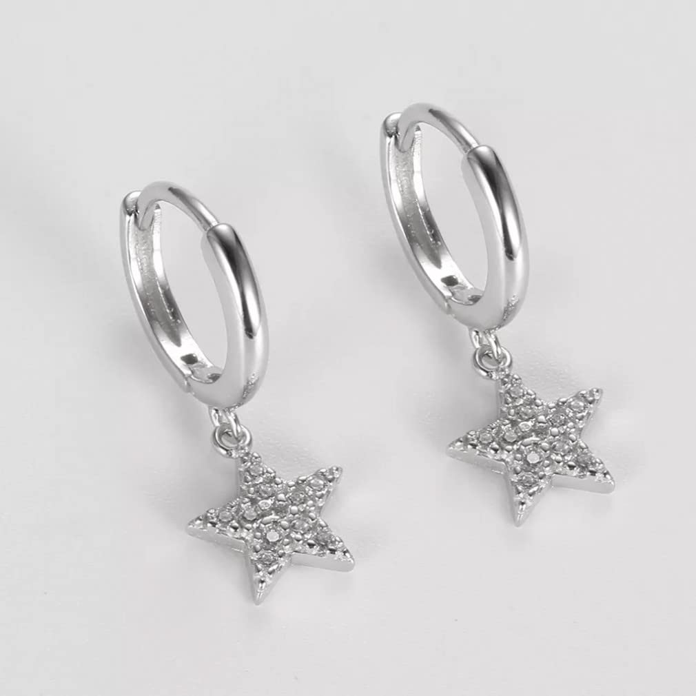 Orecchini a Cerchio a Forma di Stella S Orecchini a Cerchio Piccolo per Regalo di Gioielli di Compleanno per Donne Household faucets