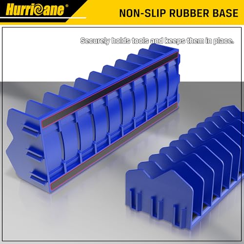 Image of HURRICANE Plier Organizer Rack, 10-Slot Pliers Cutters Rack with Non-Slip Rubber Base, Tool Organizer, Tool Drawer Toolbox torage, Blue, Extendable Design, Fit 3 inch H, 1 Pack