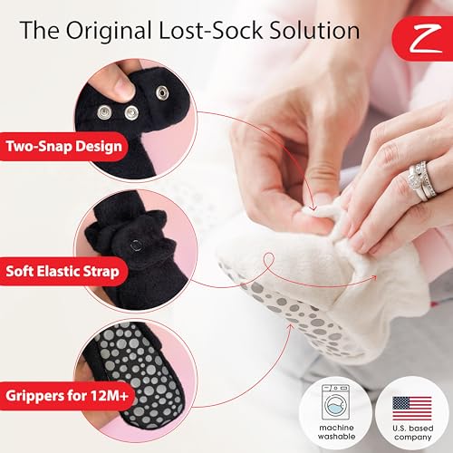 Zutano Unisex Fleece Baby Booties with Organic Cotton Lining, Newborn Essentials, New Black, 3 Months by Zutano - Image 2