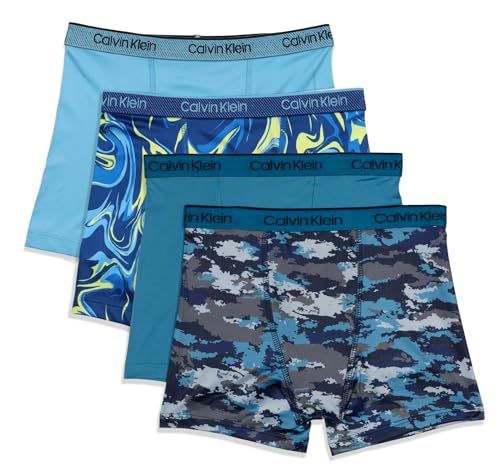 Image of Calvin Klein Kids Boys' Performance Boxer Brief Underwear 4-Pack