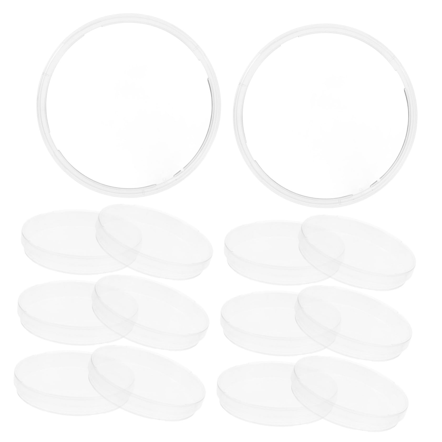 Veemoon 20pcs Cell Culture Dishes Lids Laboratory Petri Dishes for Research Cell Tissue Culture