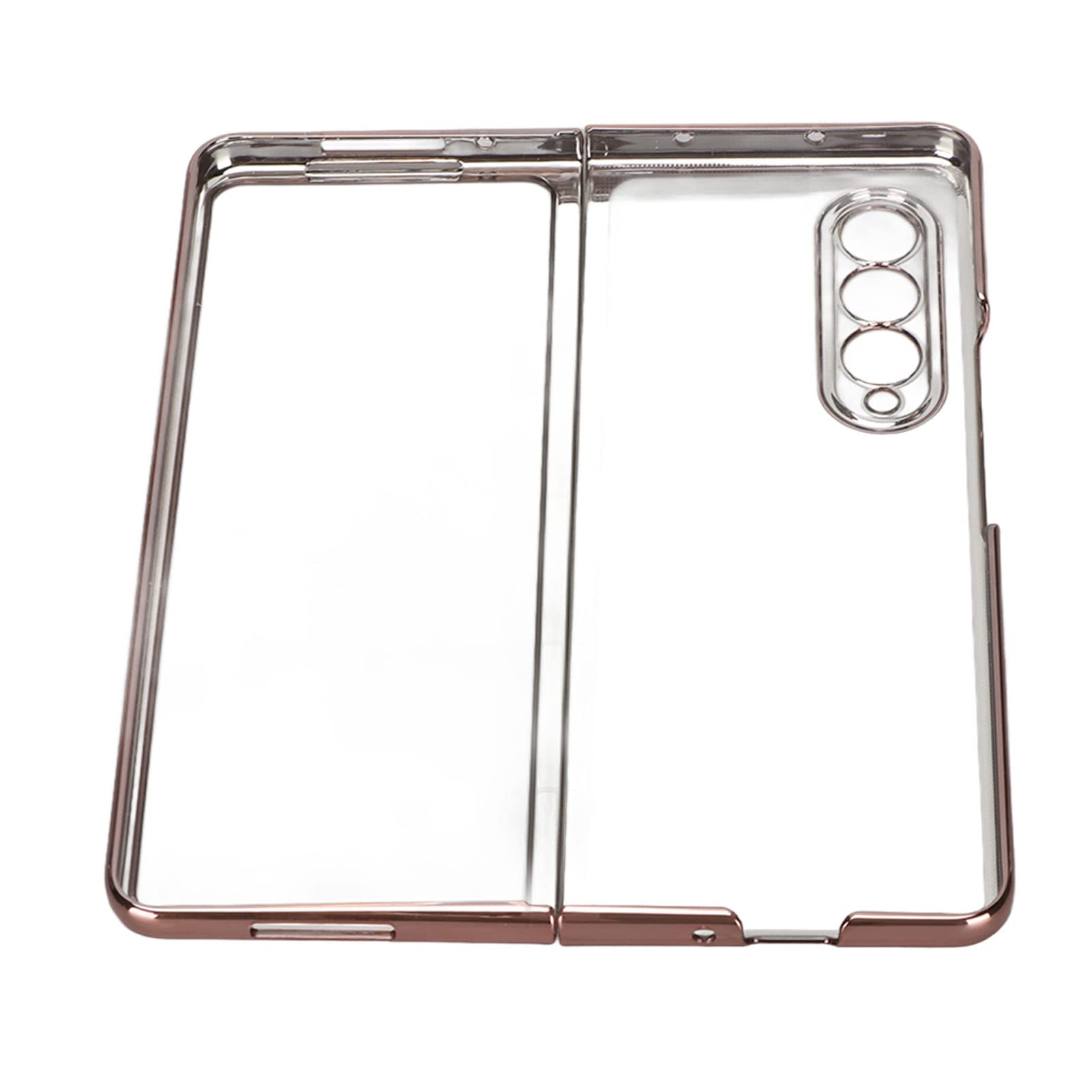 Cocoarm Custodia Pieghevole Elettroplaccata per Z Fold 3, PC (Rose Gold)