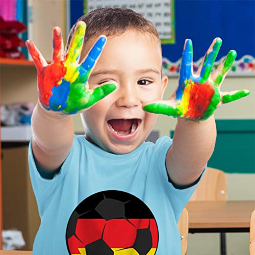 Custom Toddler T-Shirt Germany Soccer Ball Cotton Boy & Girl Clothes Funny Graphic Tee Royal Blue Design Only 5 6T2
