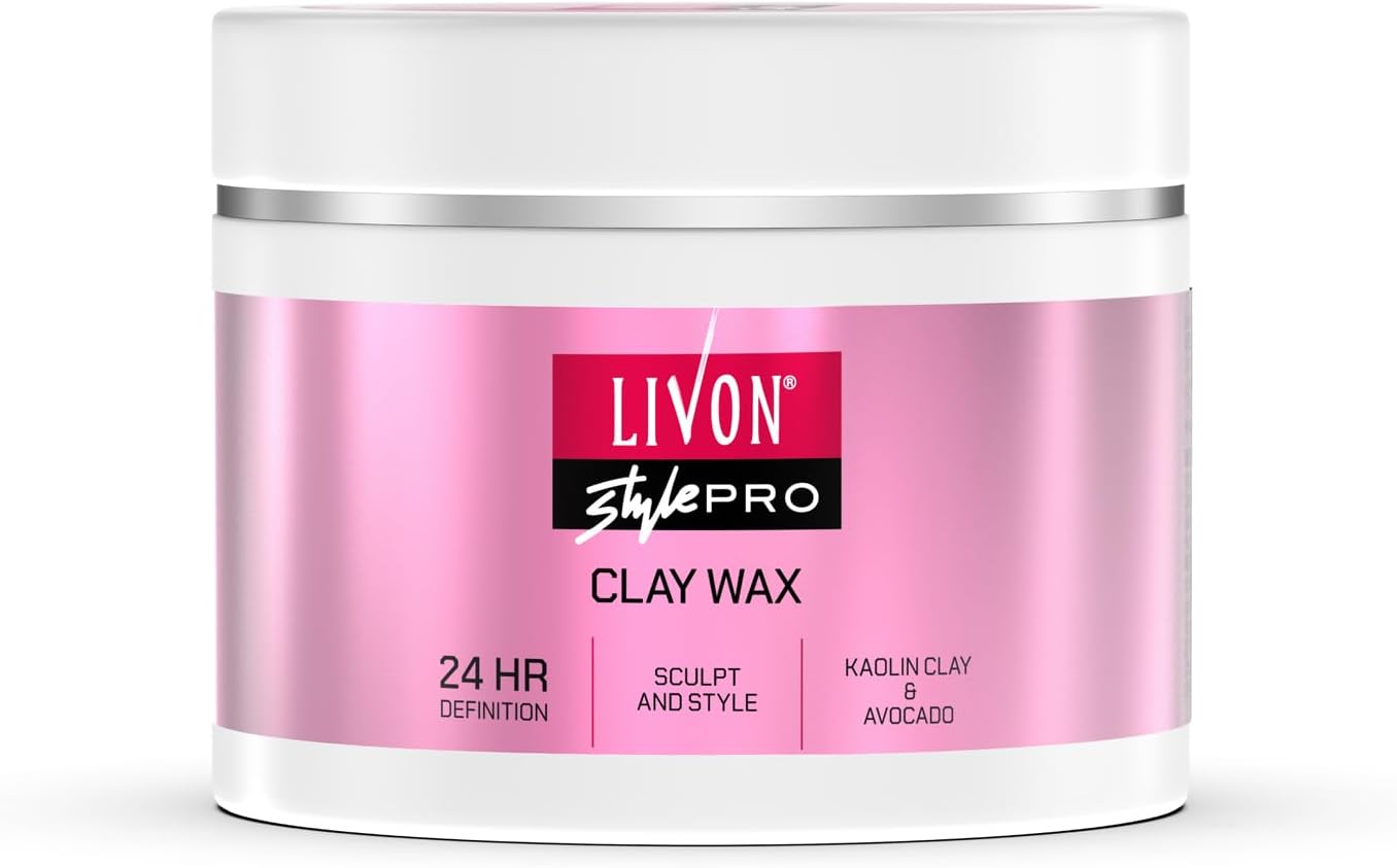 Livon Style Pro Hair Clay Wax for Women & Men| Sculpt & Style with Matte finish |24 Hour Definition| With Kaolin Clay & Avocado | All Hair Types | 100g