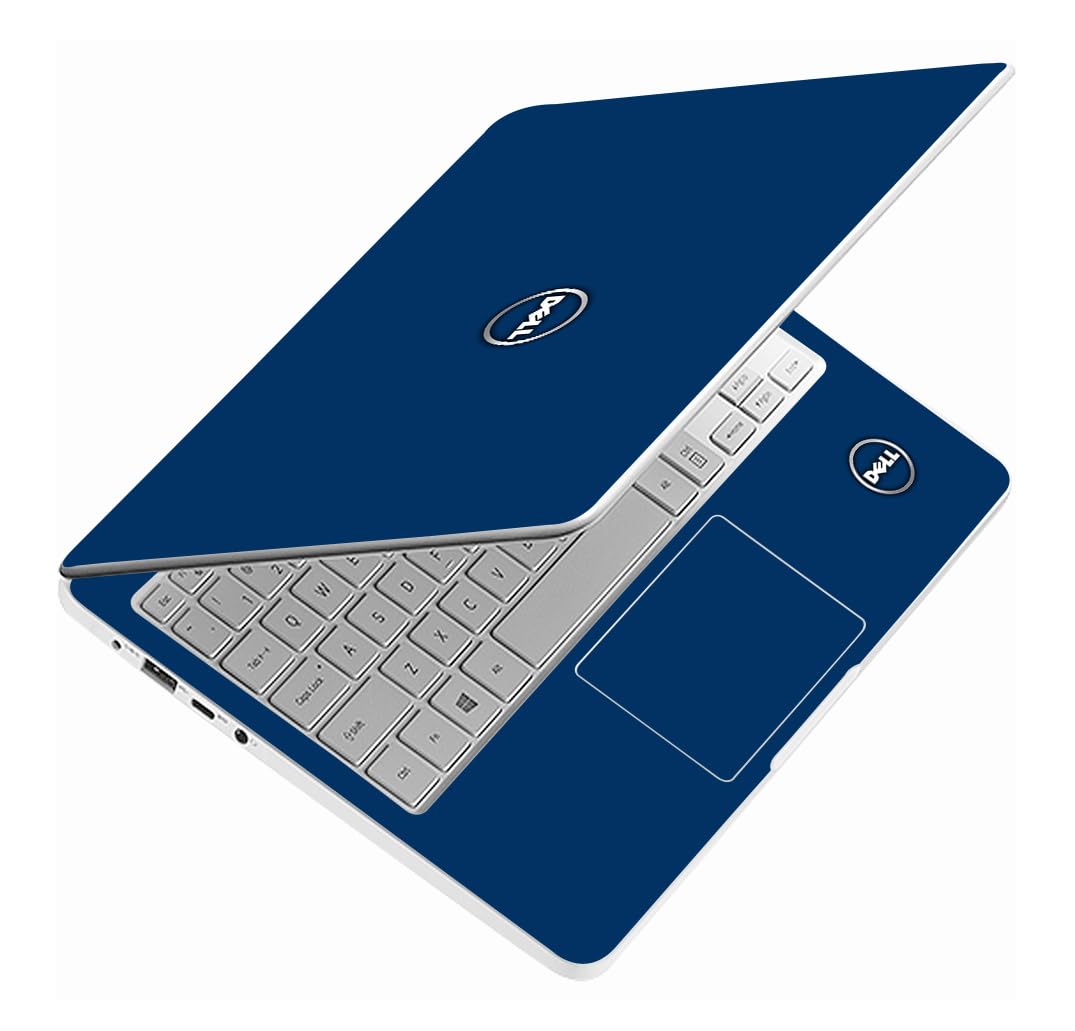 Glossydesigns Glossy Designs Full Body Laptop Skin Upto 15.6 Inch Sticker Compatible For Dell/Hp/Lenovo/Acer/Sony All Laptop Size Upto 14 To 15.6 Inch - Dell On Navy Blue (B09TTBRFT4) Amazon Price History, Amazon Price Tracker
