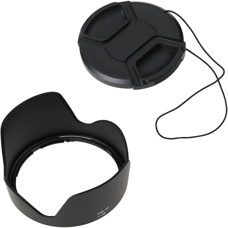 2pcs HB-35 Lens Hood and 72mm Lens Cap Compatible with Nikon AF-S DX NIKKOR 18-200mm f/3.5-5.6G