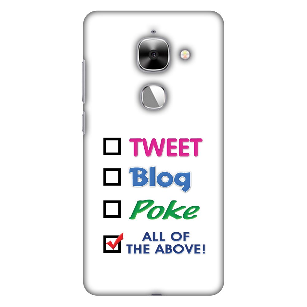 AMZER Slim Fit Handcrafted Designer Printed Snap On Hard Shell Case Back Cover for Leeco Le Max 2, Letv Le Max 2 - Tweet HD Color, Ultra Light Back Case