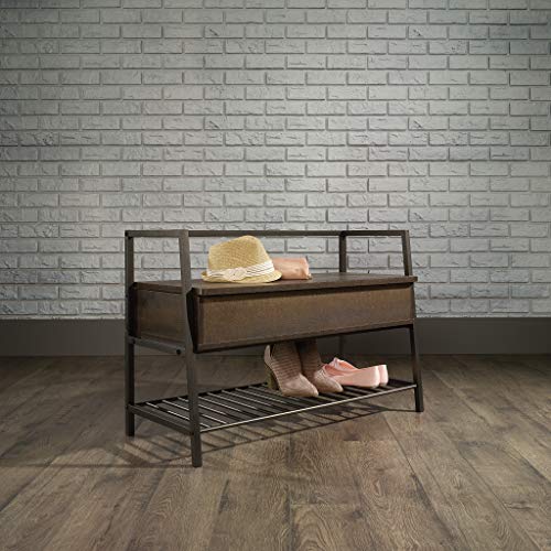 Sauder 423026 North Avenue Storage Bench, Smoked Oak Finish thumb #1