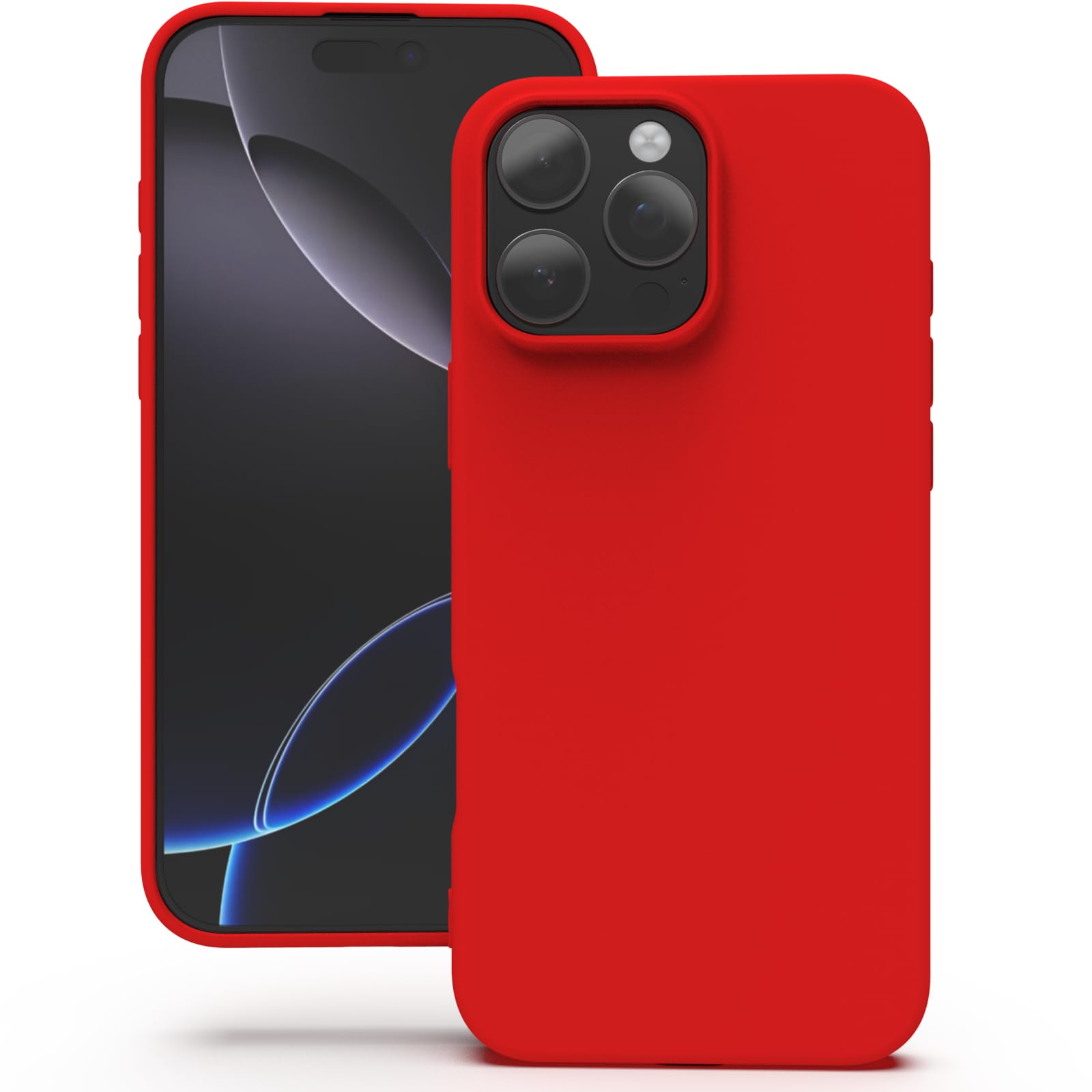YATWIN Silicone Back Case for iPhone 16 Pro Max, Soft-Touch Phone Back Cover for Apple iPhone 16 Pro Max - Red