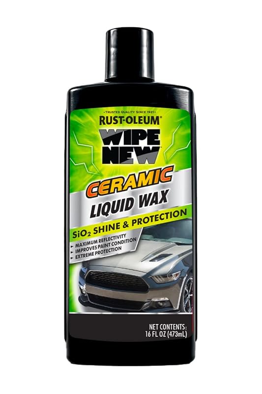 Cera Líquida Cerâmica para Pintura Automotiva Wipe New Rust-Oleum 381385, Frasco de 480 mL
