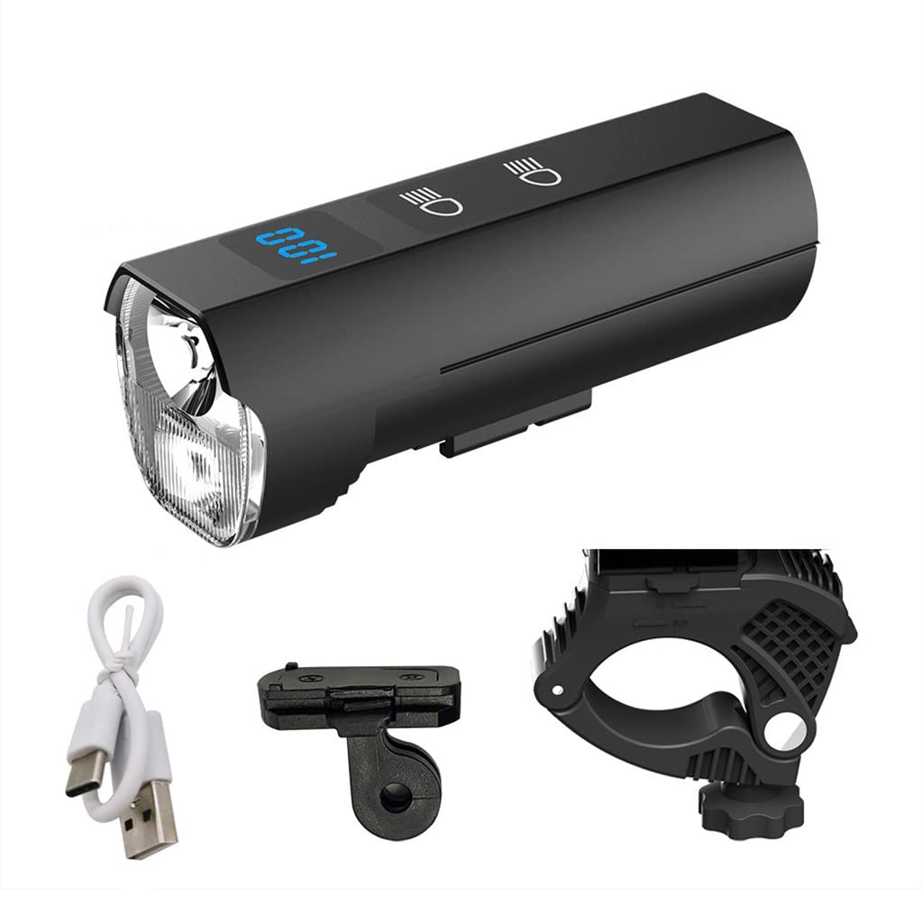 USB Ricaricabile Set di Luci per Bici, Ultra Brillante Luce per Bicicletta Davanti e Dietro, Faro Bici e Fanale Posteriore, per Strada e Montagna Notturna, 2 Pezzi