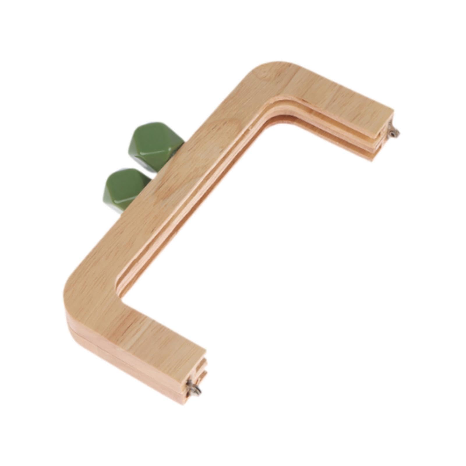 Wooden Purse Frame for DIY Bags, Green, 19.6x8 cm, with Screws, Versatile Clasp for Wallets, Coin Purses and Handbags-picture-26