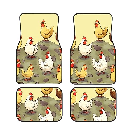 Tapis de sol voiture antidérapants A Brood of Chickens protection auto universelle