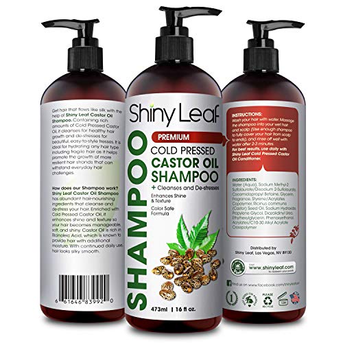 Castor Oil Shampoo and Conditioner For Hair Growth, With Organic Castor Oil, Sulfate Free, Curly Hair Approved, Safe for Color Treated Hair, Repair Hair Damage 16 Fl. Oz. - Thumbnail 7