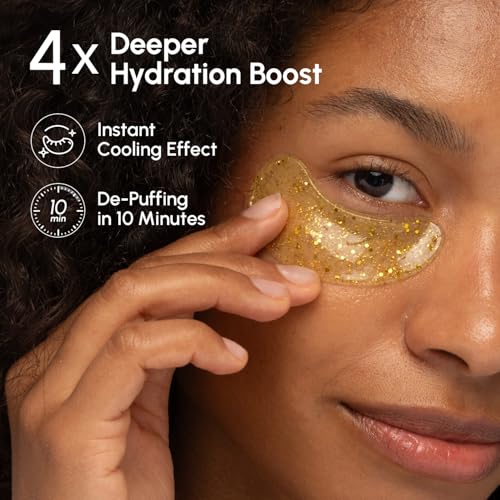 Image of MAREE 24K Gold Under Eye Gels for Puffiness - Collagen & Hyaluronic Acid