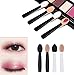 BWESOO 100 Pcs Small Eyeshadow Applicators Eye Shadow Sponge Applicator Sticks Eye Makeup Applicators Sponge Tip Make up Applicators Eyeshadow Brushes, Black