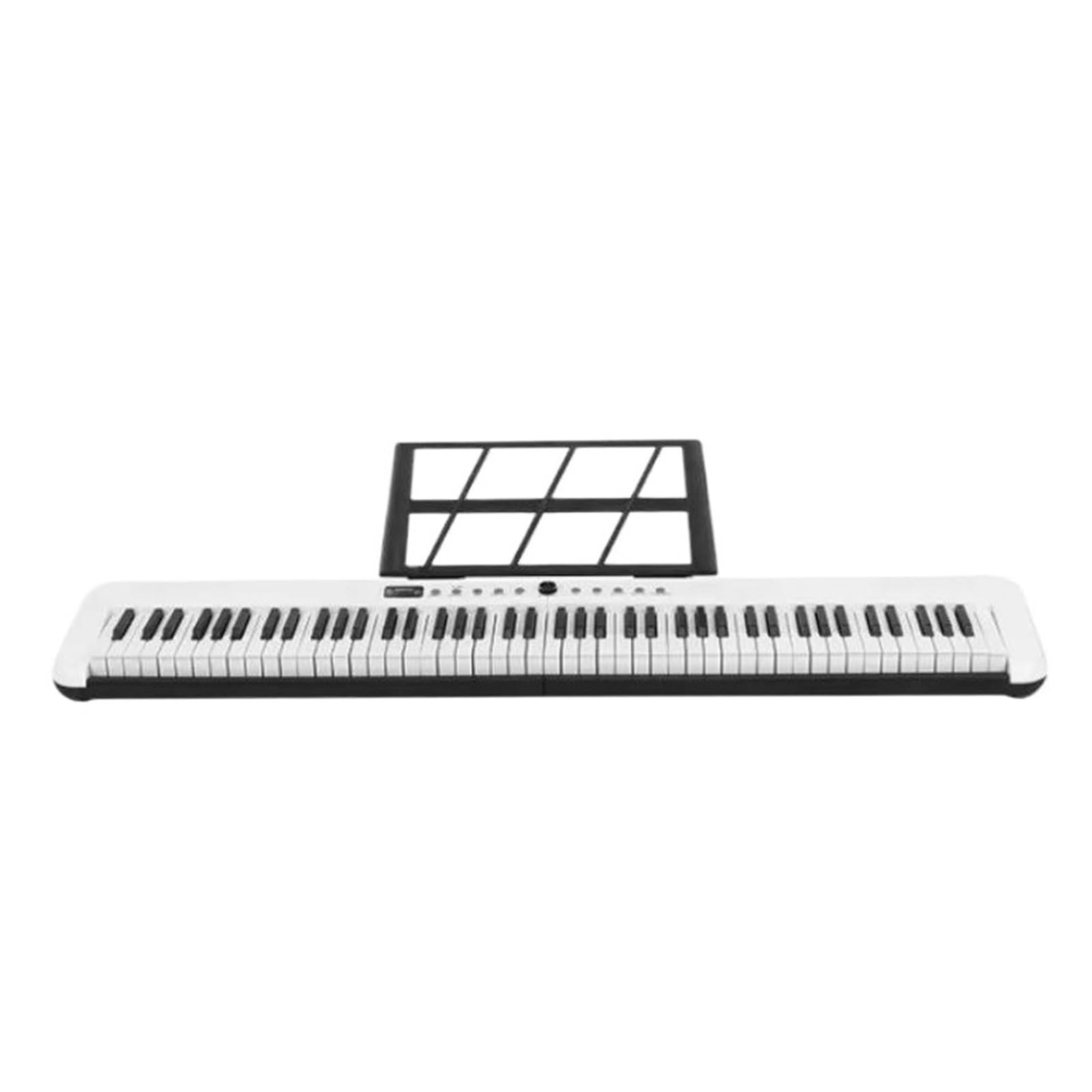Przenośna Elektroniczna Klawiatura Fortepianowa 88 Klawiszy Z Mikrofonem Ładowana Przez USB Dla Początkujących(White)