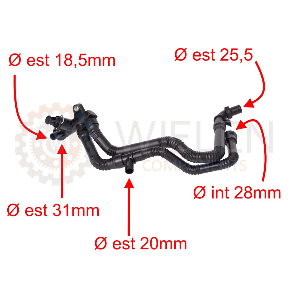 MANICOTTO RADIATORE COMPATIBILE CON ACQUA PEUGEOT 1007 107 206 207 307 TOYOTA AYGO 17420-73J00