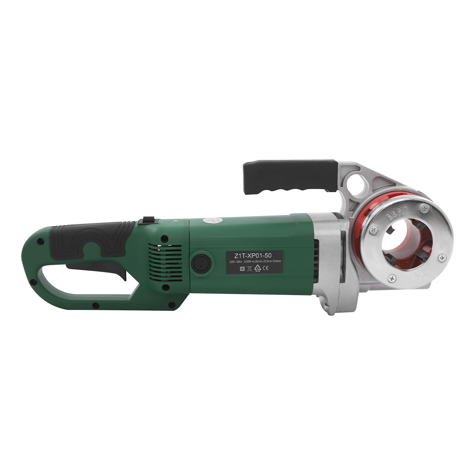 Macchina filettatrice, 230 V, 2300 W, infila tubi elettrico, set di gruppi di taglio portatile con 6 matrici (2", 1-1/2", 1-1/4", 1", 3/4", 1/2"), per tubi da 0,82-2,35 pollici
