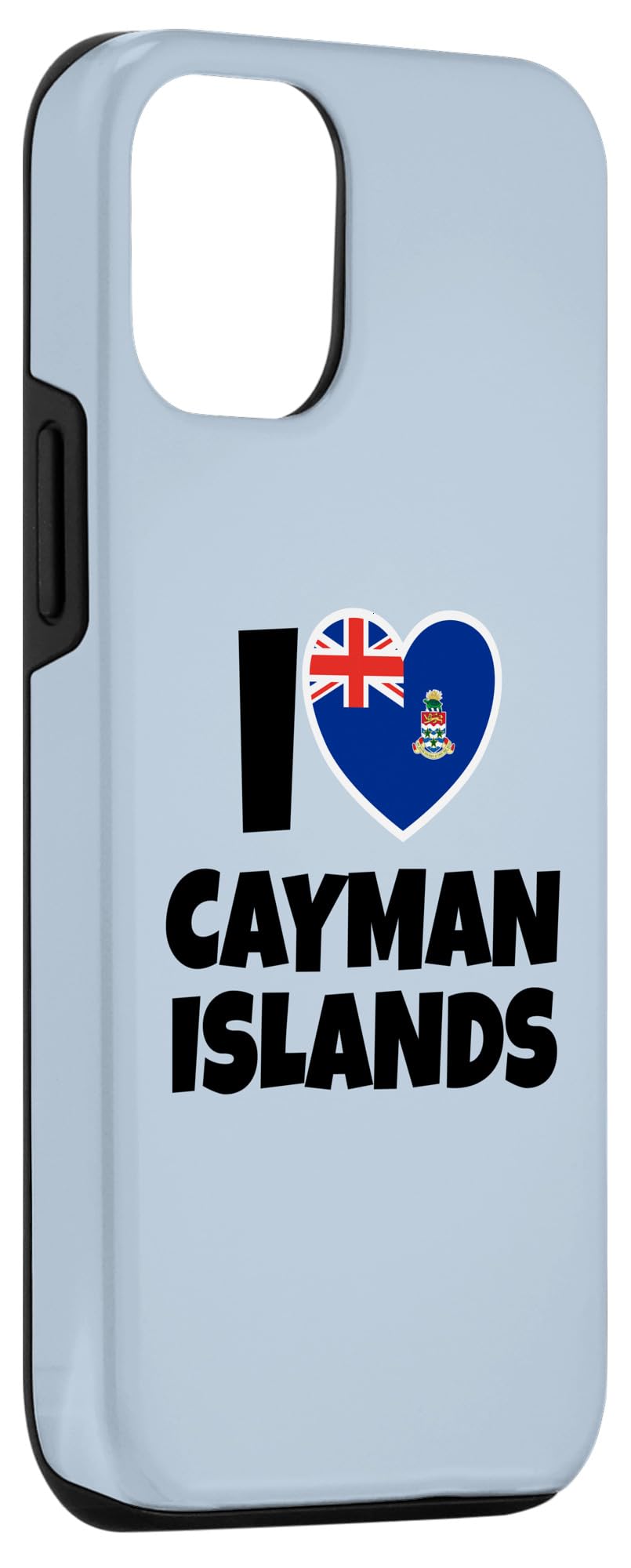 iPhone 12/12 Pro I Love Cayman Islands with Flag and Heart Case - Image 3